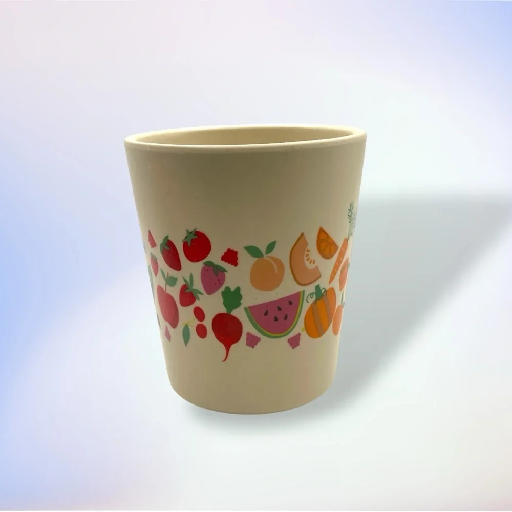 Pillowfort 10 oz Melamine Kid's Cup with  Multicolor Fruit and Veggie Print